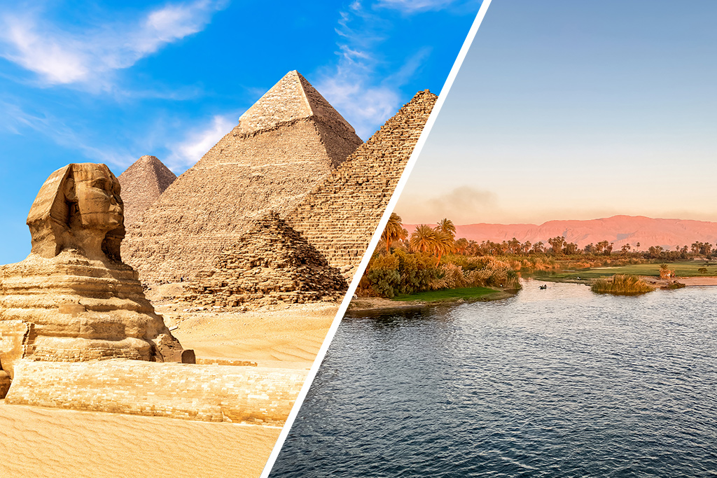 Combiné Horus 5* (3 nuits au Caire et 7 nuits de croisière) Avec visites du Musée et des pyramides inclus