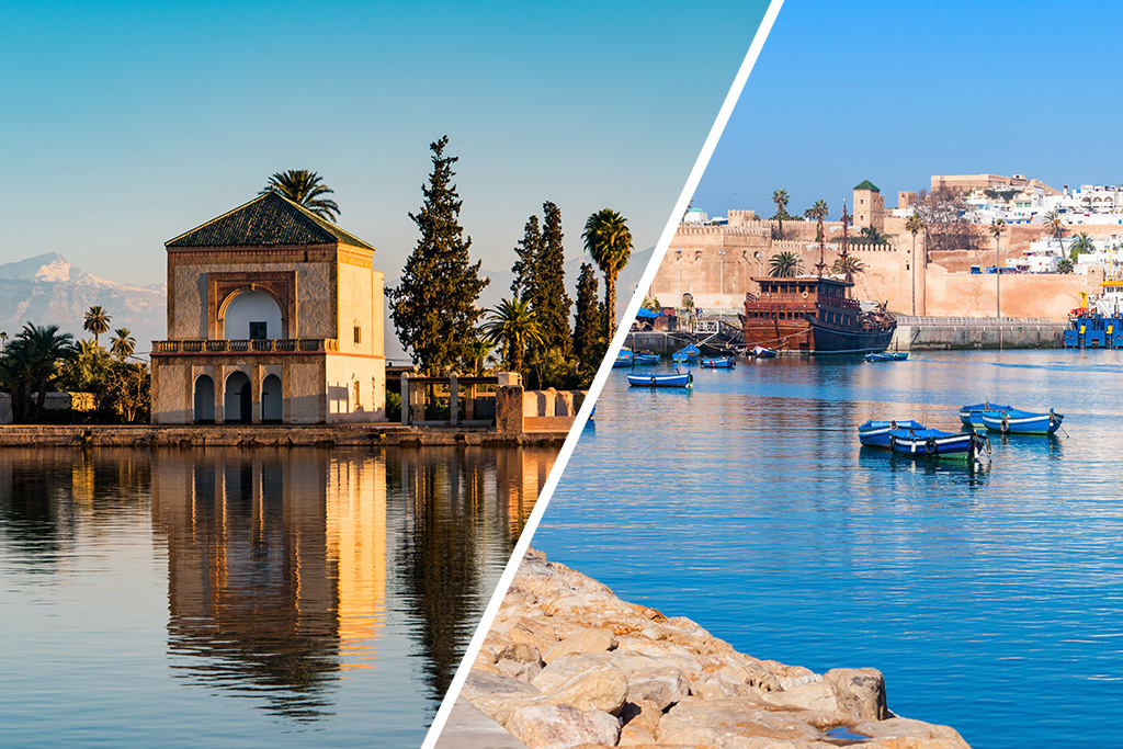 Villes Impériales en train Marrakech-Rabat-Fès-Meknès 3*