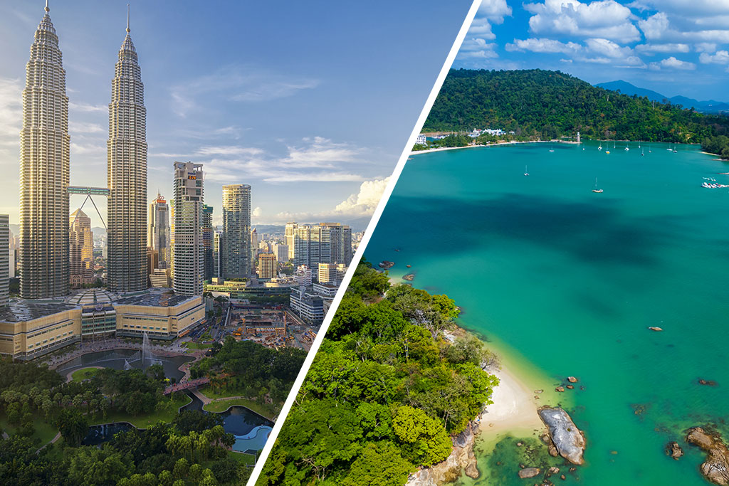 Combiné 4/5★ : Kuala Lumpur la Moderne, Malacca l'Héritage, Langkawi le Paradis