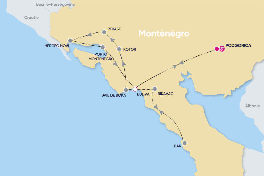 Autotour Les Perles du Sud du Monténégro & Ôclub Experience Vile Oliva Petrovac 4*, Combiné Monténégro par Ôvoyages