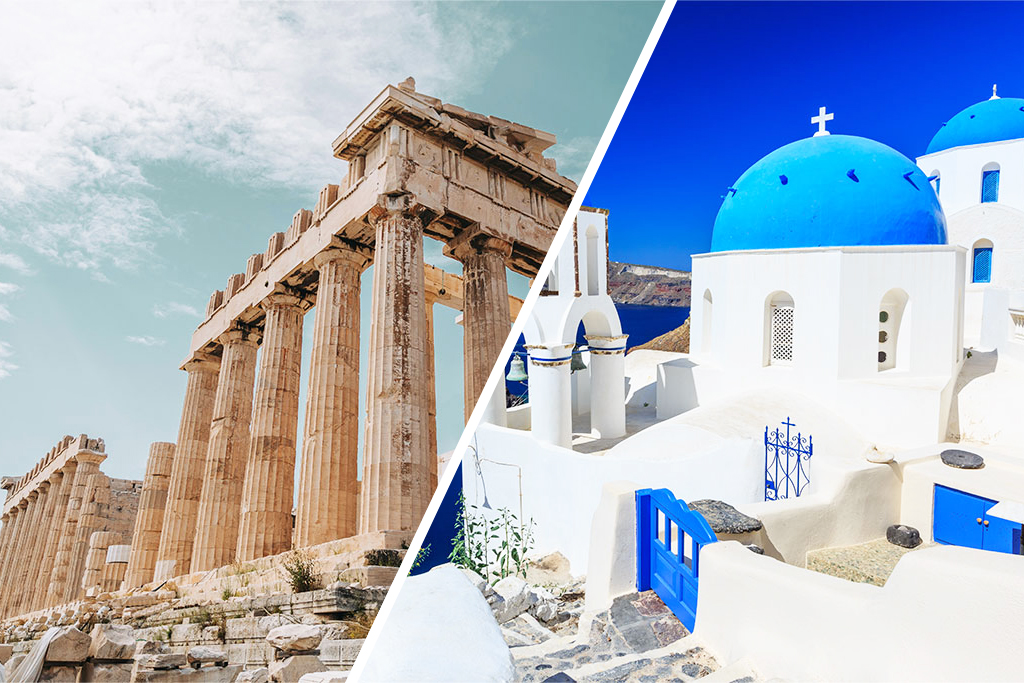 Combiné Île de Santorin, île de Naxos et Athènes, Combiné Grèce & ses îles, Cyclades, Santorin par Ôvoyages Combiné Île de Santorin, île de Naxos et Athènes, Combiné Grèce & ses îles, Cyclades, Santorin par Ôvoyages