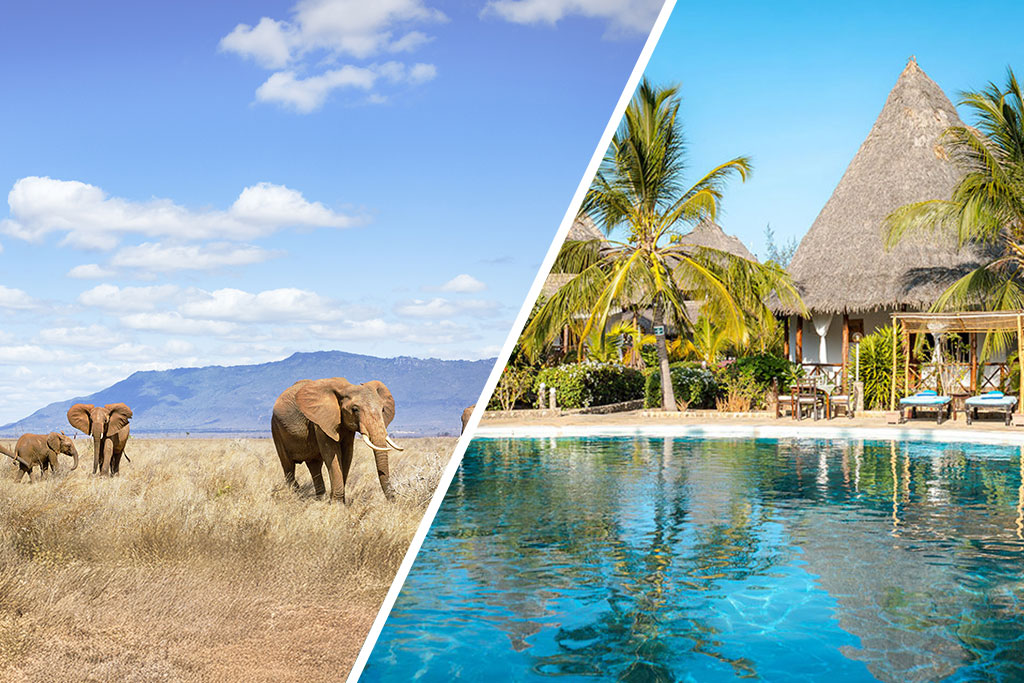 Combiné Exploreans Malaika Villas & Beach Club 3* & Safari 1 nuit dans le parc national de Tsavo Est, Séjour Kenya par Ôvoyages