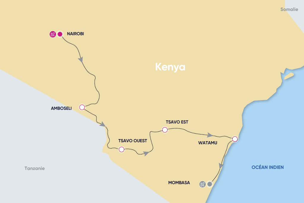 Ôcircuit Essentiel - Découverte du Kenya, de la savane à l'océan Indien, Circuit Kenya par Ôvoyages