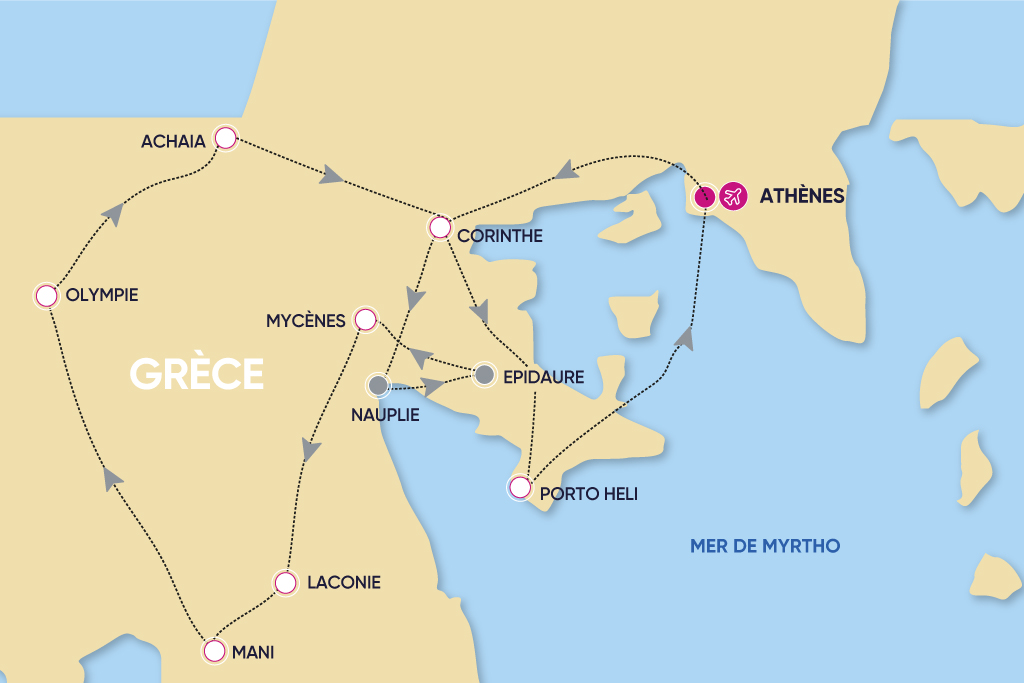Autotour Péloponnèse avec extension au Smart club Nautica Bay Hotel 3*, Séjour Grèce & ses îles, Grèce Continentale, Athènes & sa région par Ôvoyages